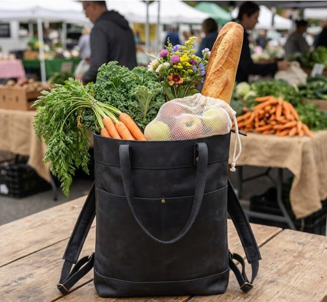 Shopper Bag - Fresh Finds at the Farmers Market
