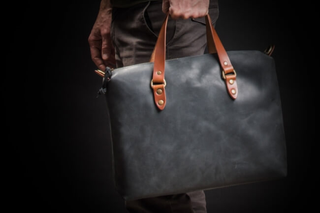 Leather Briefcase by Kruk Garage